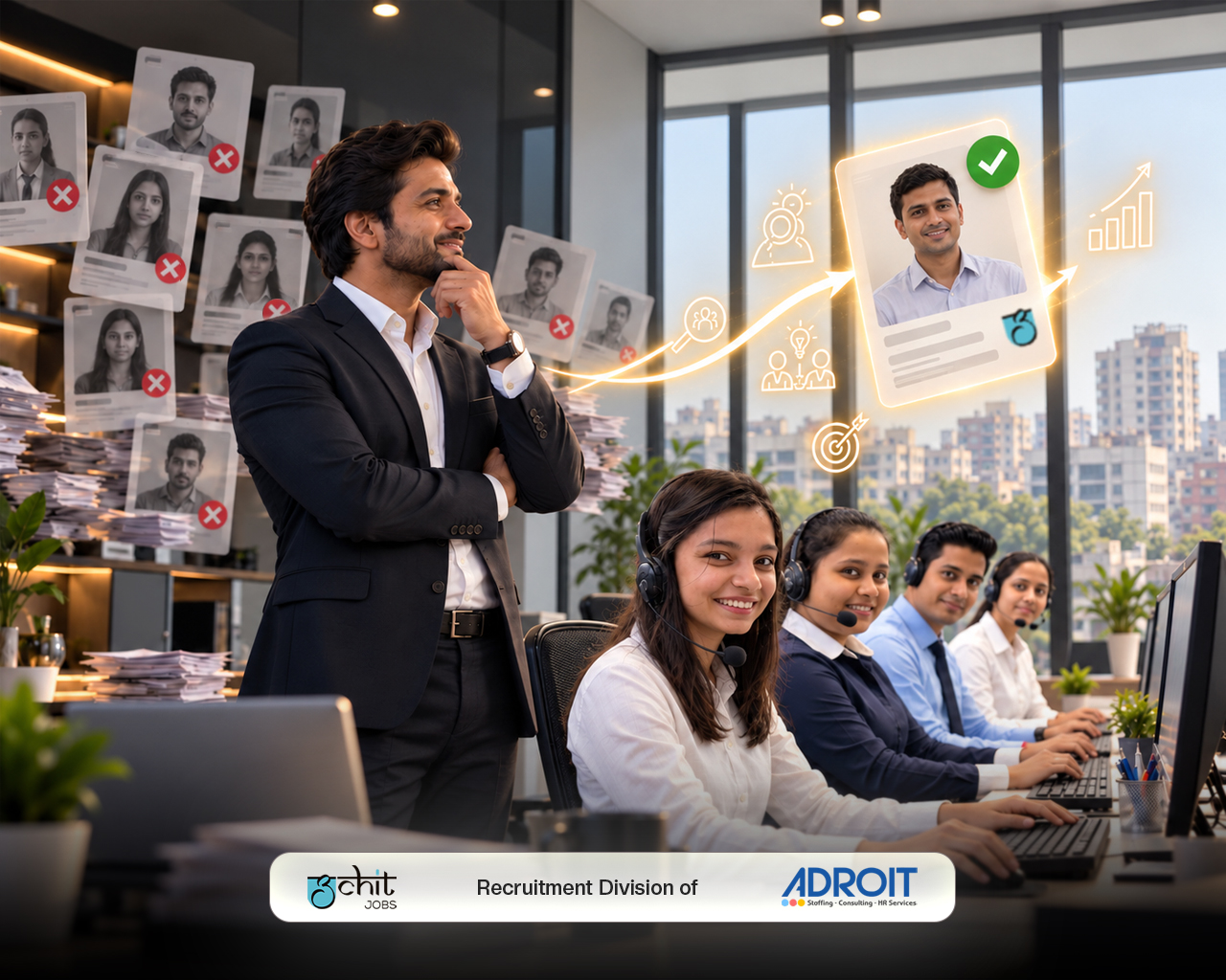 Employer hiring the right talent with ADROIT